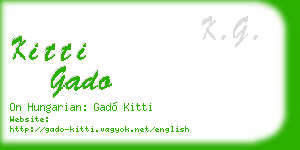 kitti gado business card